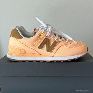 New Balance 574, Women 8.5, Color: Mango with Workwear